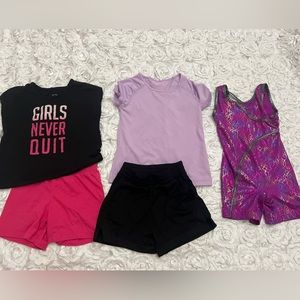 Girls 4/5 exercise gym lot leotard and outfits